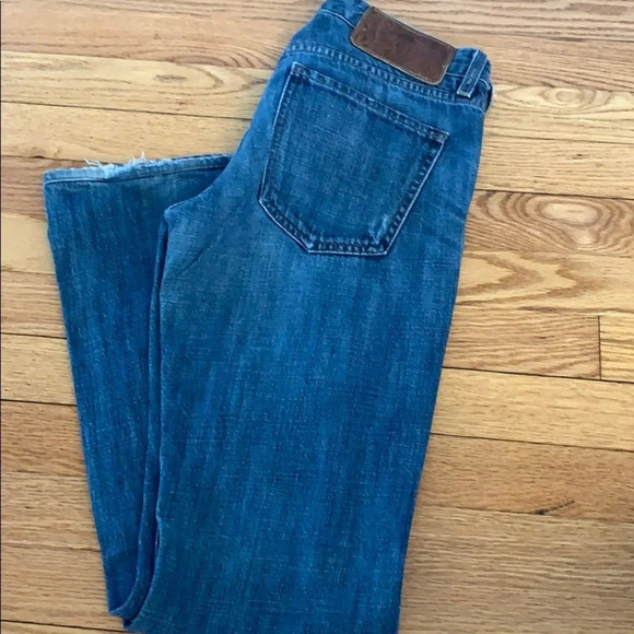 Women’s Earl jeans low rise flare medium wash, moderately distressed size 27 - Picture 1 of 5